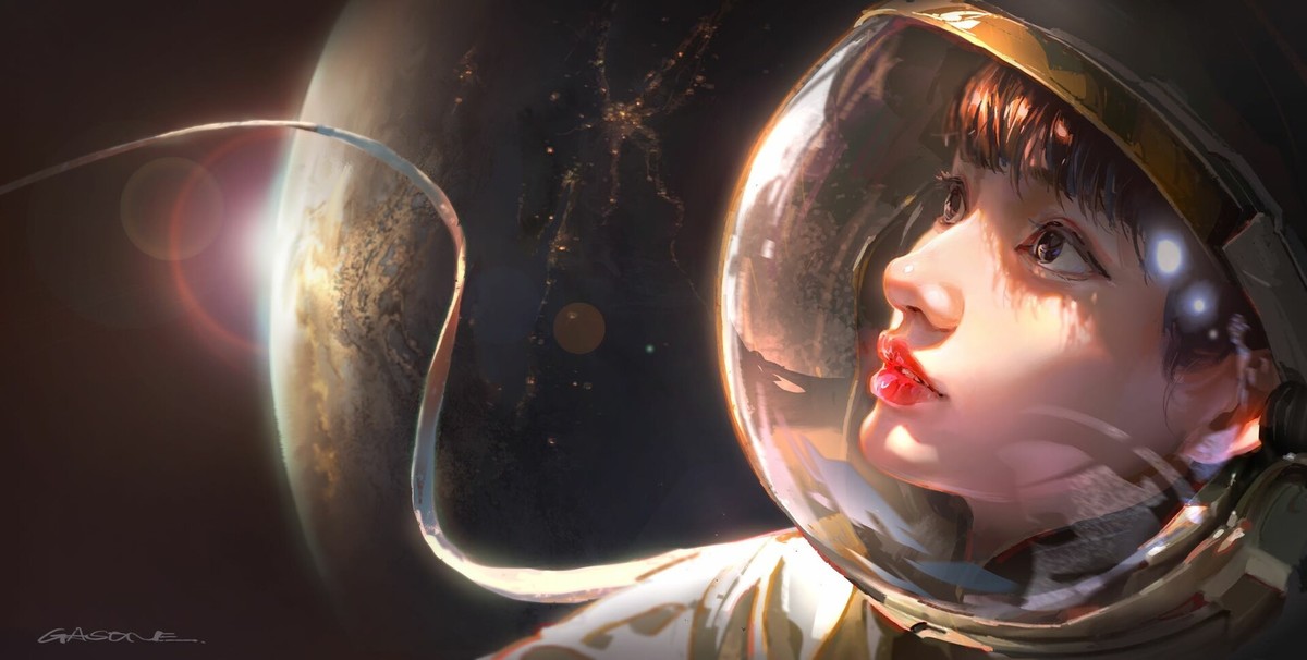 Space girl. Космическая девушка. Девушка в скафандре. Девушка космос арт. Красивая девушка в космосе.