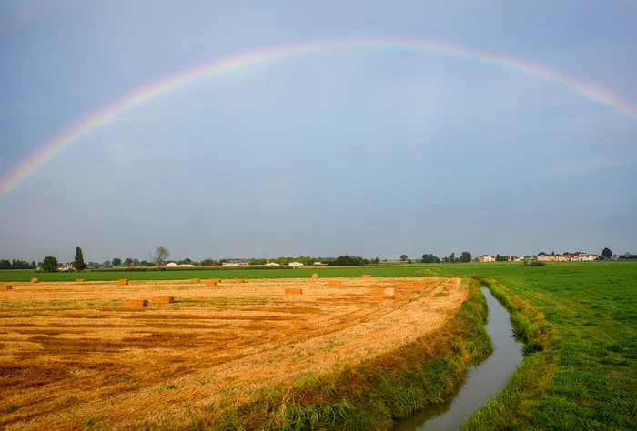 Italy - My, Italy, Rainbow, Field, Summer