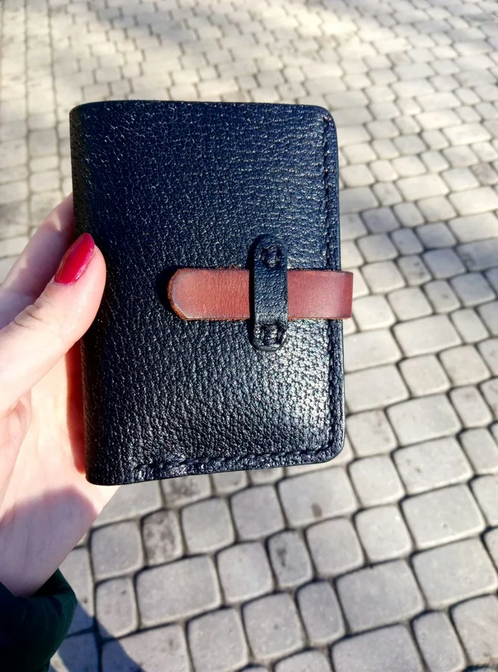Women's wallet - My, Leather, Handmade, With your own hands, Leather wallet, Wallet, Longpost