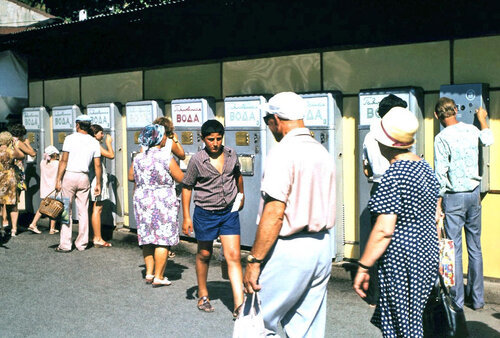 Soviet automatic machines with gas water - the USSR, Soda machine, Retro, Retrospective, Vending machine, Nostalgia, Old photo, Longpost