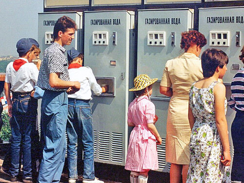 Soviet automatic machines with gas water - the USSR, Soda machine, Retro, Retrospective, Vending machine, Nostalgia, Old photo, Longpost