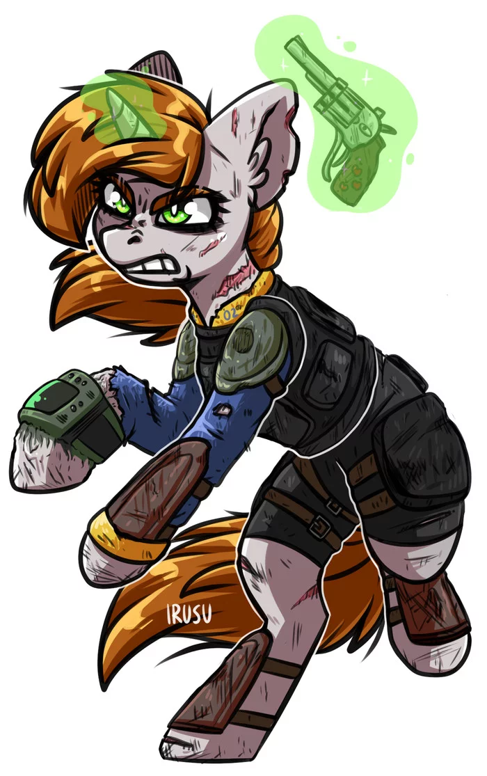 The Light Bringer - My Little Pony, PonyArt, Fallout: Equestria, Littlepip, Irusu, Semi-Grimdark