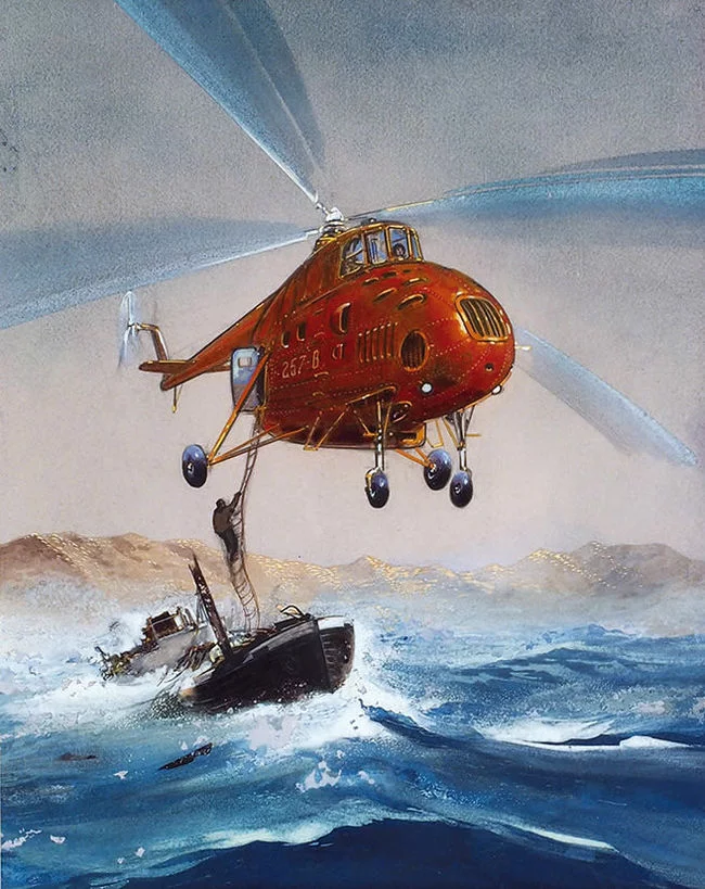 Painting and technology: mistakes of the Literary Fund auction - My, Painting, Artist, Helicopter, Mi-1, Mi-4, Error, Longpost