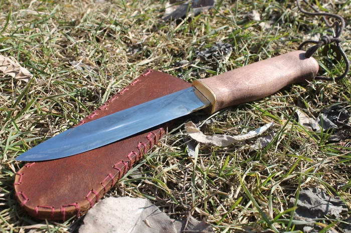 Post #7262740 - My, Knife, Homemade knife, Steel, Metalworking, Hobby, With your own hands, Sheath, X12MF, Video