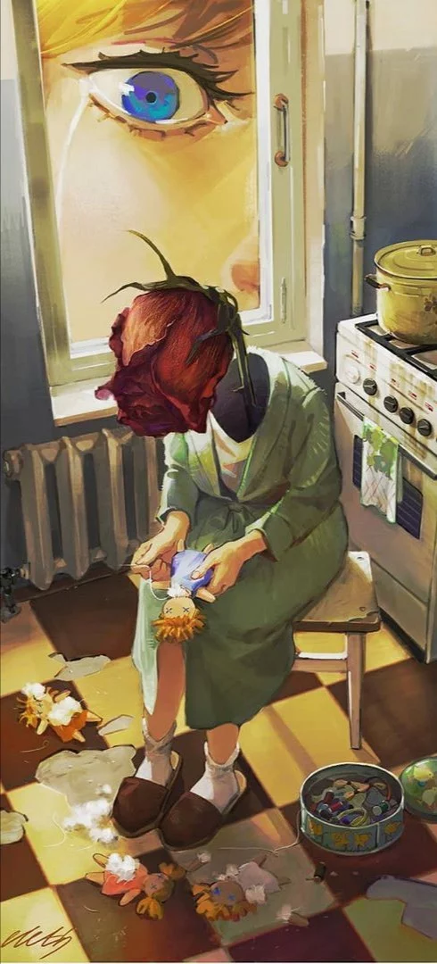 Rose - Art, Drawing, Eleth, the Rose, Kitchen, Doll, Longpost