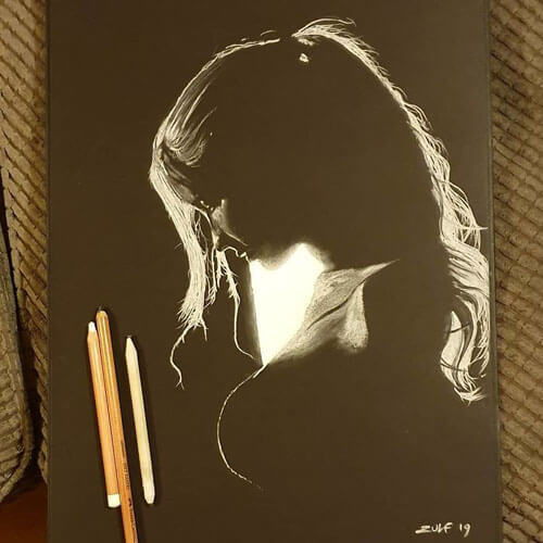 When creating portraits of women, the artist plays with light, shadows and silhouettes - Creation, Art, Portrait, Longpost, Girls