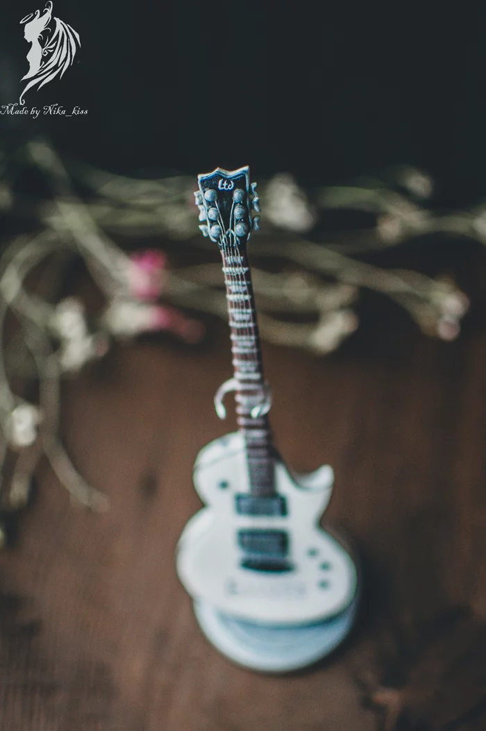 Guitar LTD EC-1000 made of polymer clay - My, Polymer clay, Handmade, Longpost, Guitar, Needlework without process, Nika_kiss
