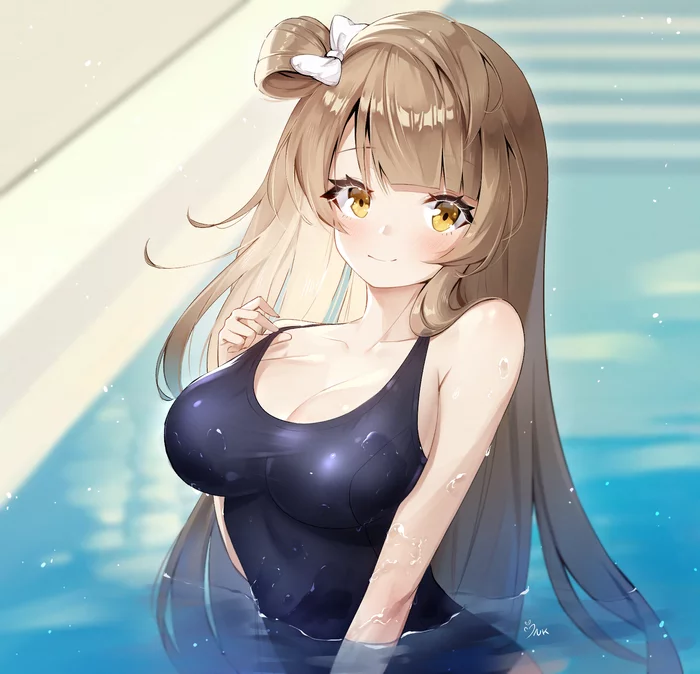 Let's swim - Love live! School idol project, Minami Kotori, Anime art, Anime, Swimsuit