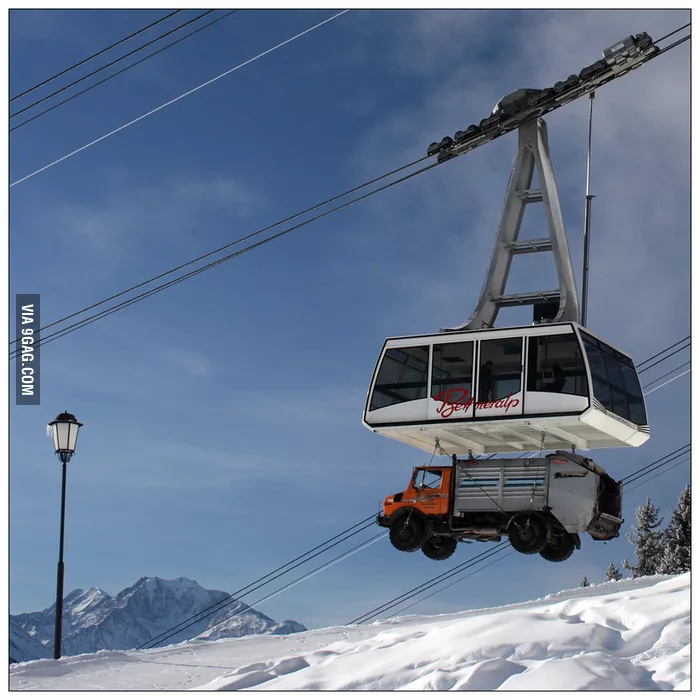 When the only minibus is a cable car - Cable car, Switzerland, Longpost, Video