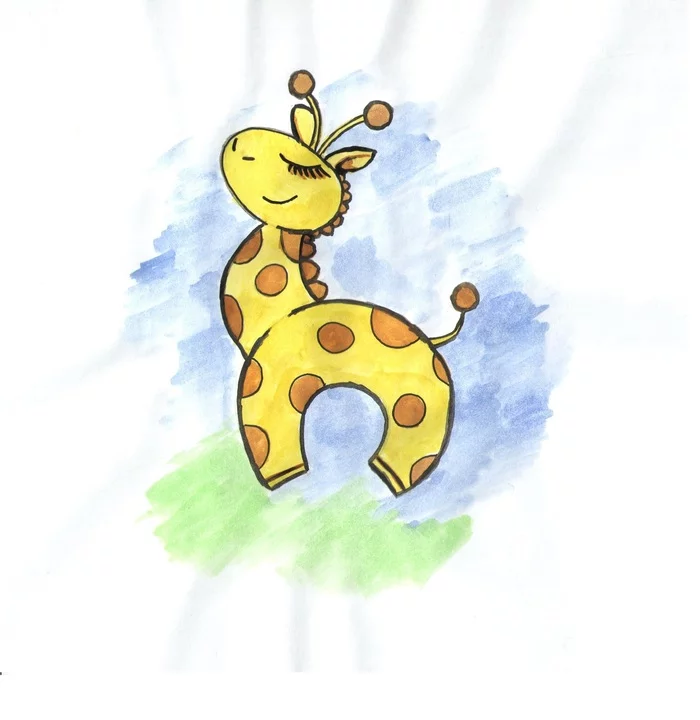 Creativity with children - My, Drawing lessons, Giraffe, Children's drawings