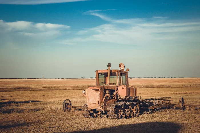 The last village hero - My, Village, Tractor, Field, The photo