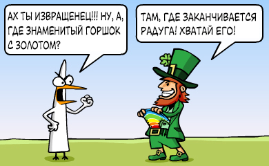 Traditional jokes - Comics, Fredo and Pidjin, Translated by myself, Leprechaun, Humor, Ireland