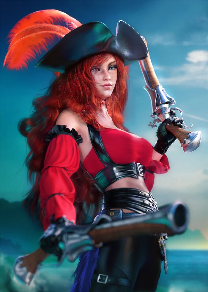 Miss Fortune - Игры, Арт, Девушки, League of Legends, Sevenbees