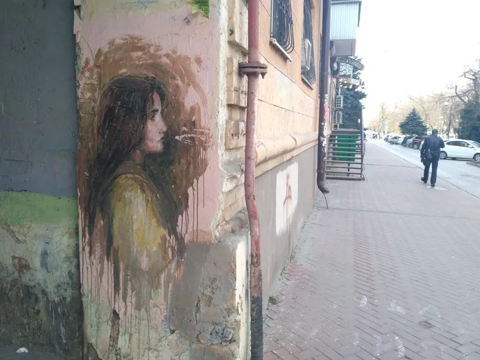 Street art on the streets of Rostov - Street art, Street painting, Rostov-on-Don, Beautiful girl