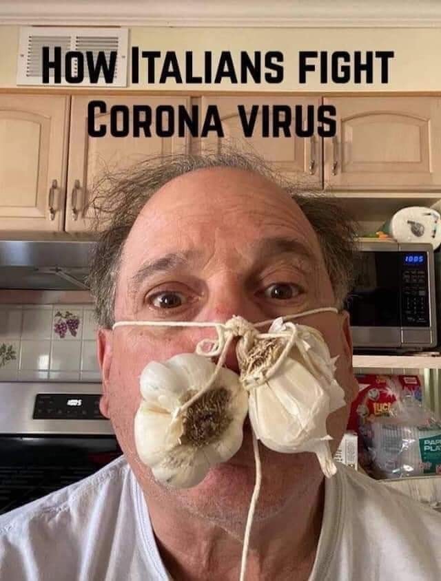 How Italians are fighting the coronavirus - Italians, Coronavirus, Garlic, The photo, Humor