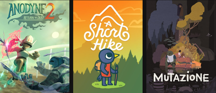 Раздача Anodyne 2: Return To Dust, A Short Hike и Mutazione (Epic Games) бесплатно до 19 марта