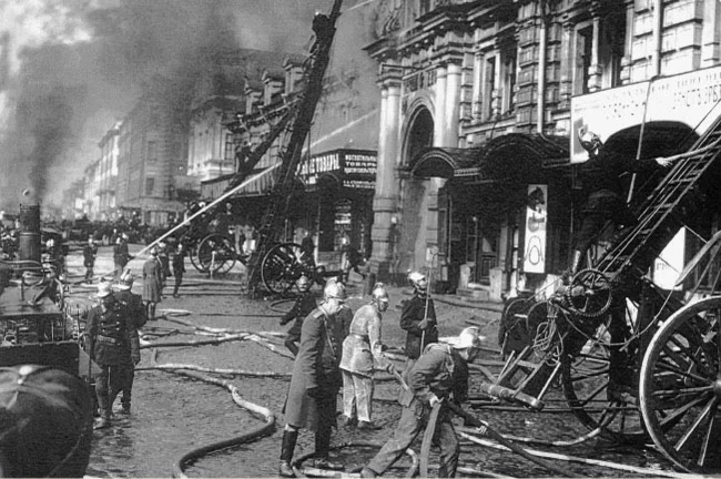 Пожар в Апраксином дворе - Апраксин двор, Санкт-Петербург, Петроград, 1904, История, История России, Пожар