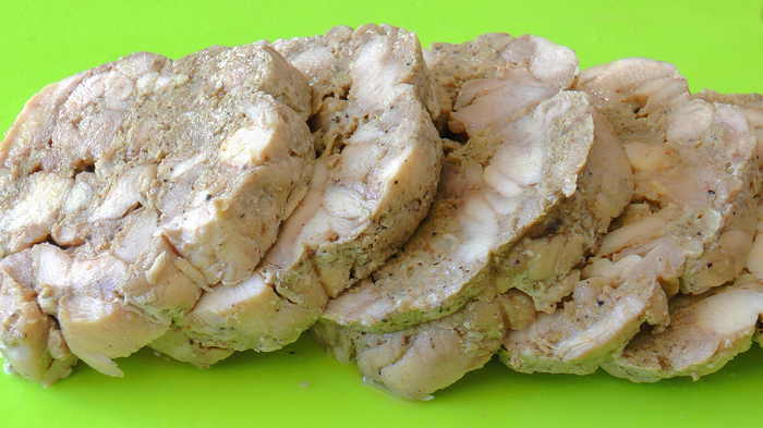 Куриная ветчина с коньяком