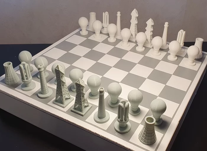 The end of the story about 3D printing energy chess - My, Chess, Energy (energy production), 3D печать, 3D modeling, Longpost