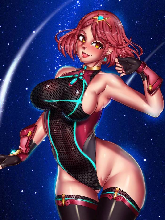 Pyra - NSFW, Рисованная эротика, Арт, Эротика, Pashapencil, Xenoblade, Pyra