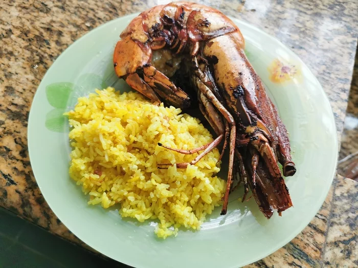 Gambas shrimp in a frying pan - My, Gabon, Cooking for the lazy, Longpost, Recipe