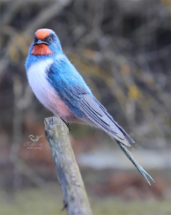 Barn swallow. Dry felting - My, Needlework without process, Dry felting, Needlework, Author's toy, Toys, Birds, Longpost