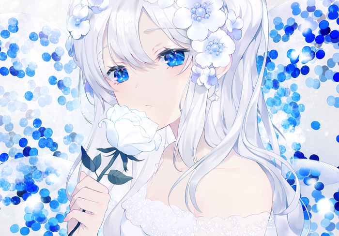 White Rose , , Anime Art, Original Character, , , 