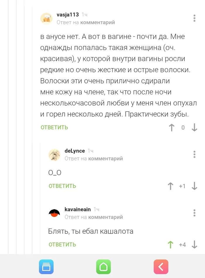 Ты е...л кашалота - Комментарии на Пикабу, Жуть, Мат, Скриншот