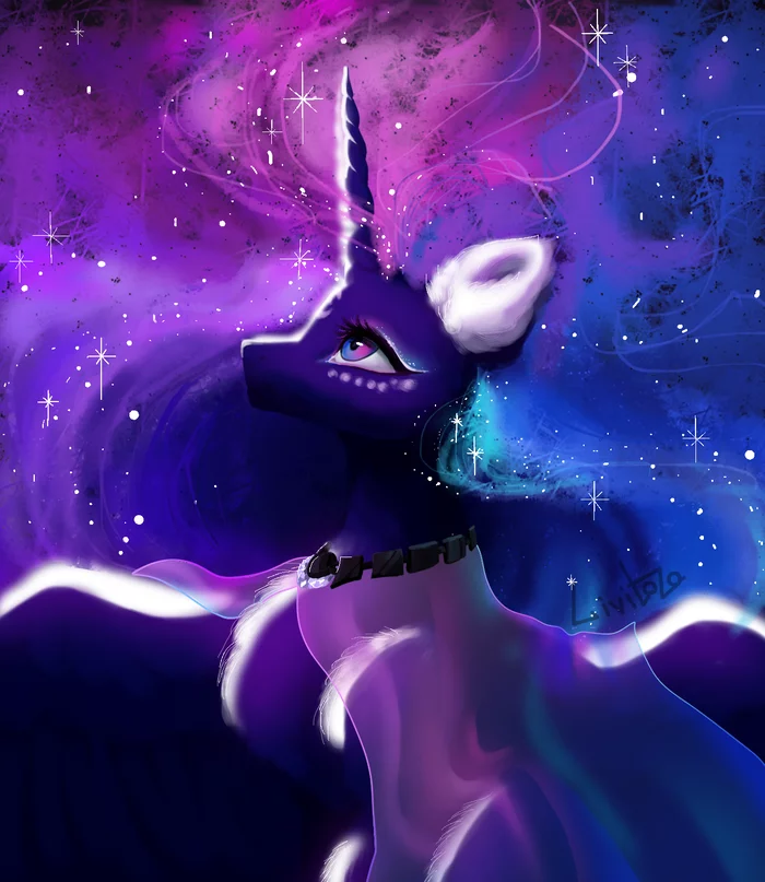 Space - My, My little pony, Princess luna, Livitoza