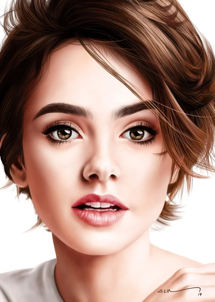 Lily Collins - Drawing, Lily Collins, Actors and actresses, , Art