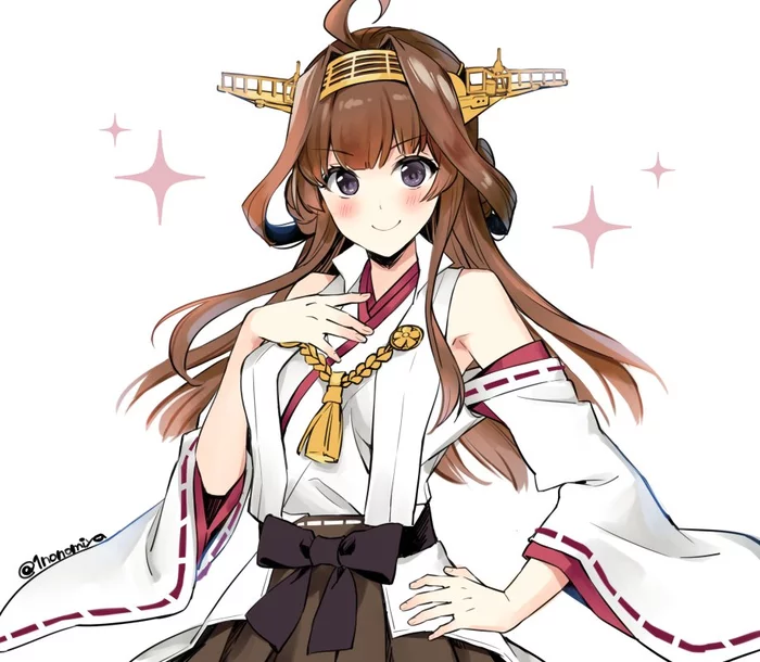 Kongou-chan daisuki - Kantai collection, Kongou, Anime, Anime art