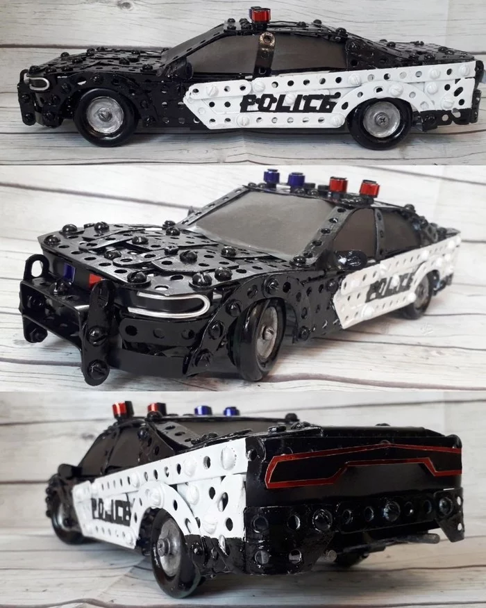2020 Dodge Charger Police metal constructor - My, Dodge, , Police, US police, Homemade, Modeling, Constructor, Muscle car, Police car, , Dodge charger