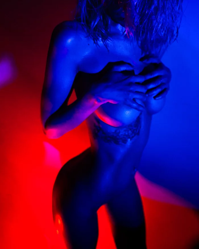 Caramel - NSFW, My, The photo, beauty, Art, Neon, Photographer, Erotic, nude art