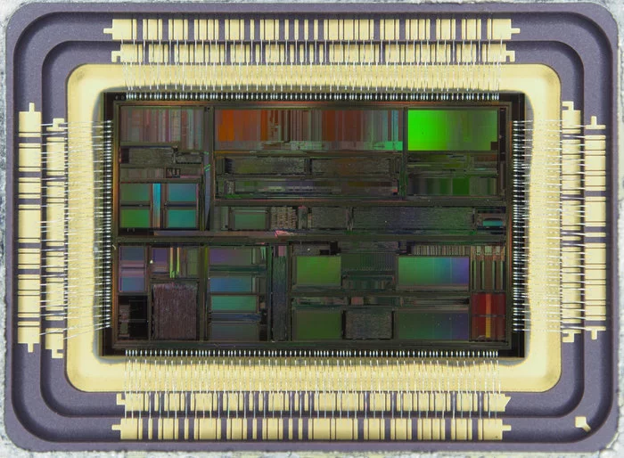 Old AMD-K5 processor - My, Macro, Macro photography, Macrolensa, Olympus, Industar, AMD, Electronics, CPU, Longpost