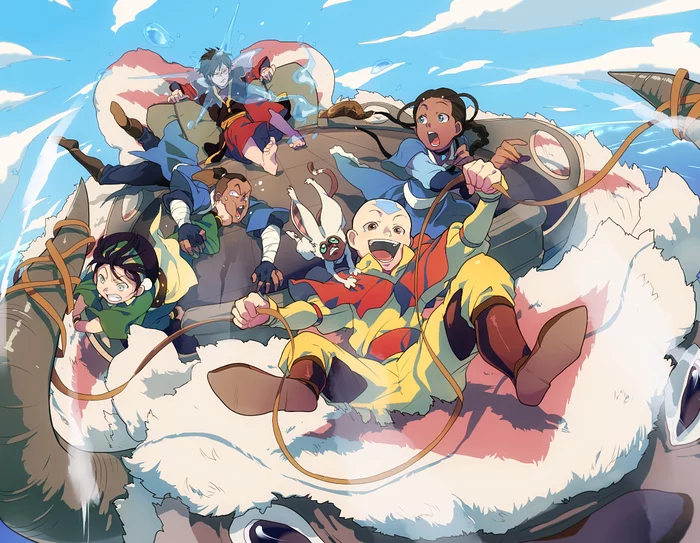 Fun trip - Avatar: The Legend of Aang, Art, Aang, Toph Beifong, Qatar, Sokka, Zuko, TKG