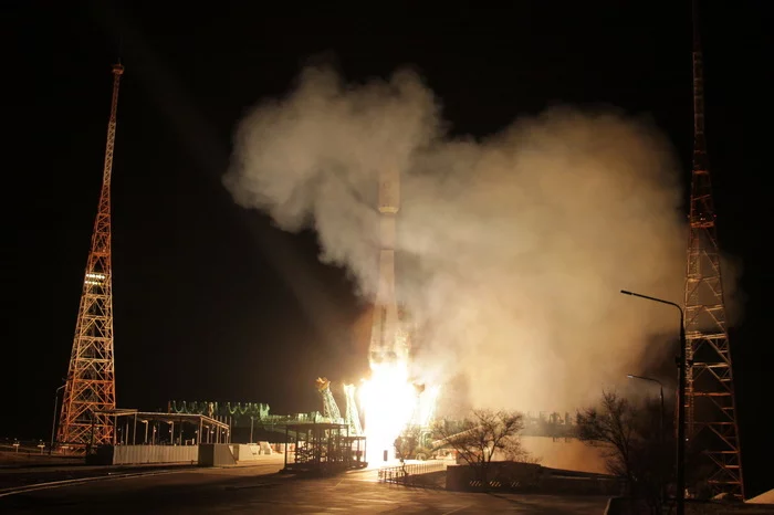 Photos of the launch of the Soyuz-2.1b rocket with 34 satellites OneWeb - Roscosmos, Oneweb, Satellite, Baikonur Cosmodrome, Space, Soyuz-2, Longpost