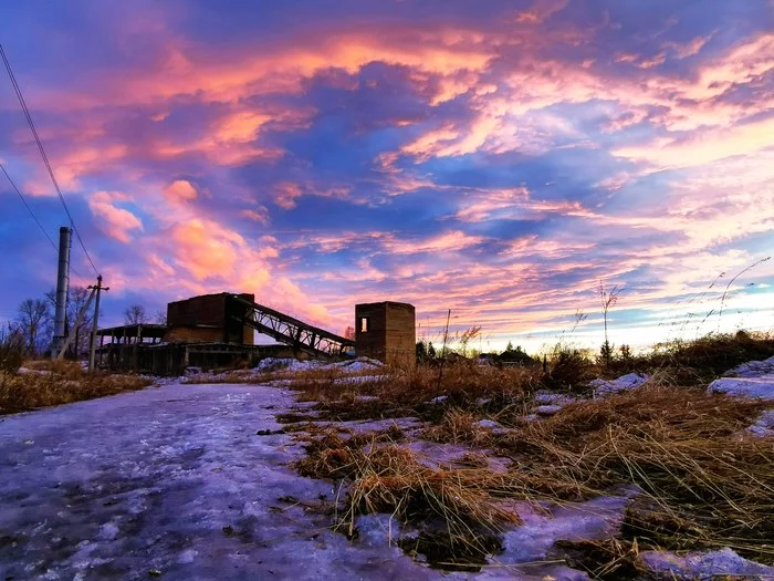 At the end of the universe - My, Sky, Sunset, The photo, A life, beauty, Winter, Light, Clouds