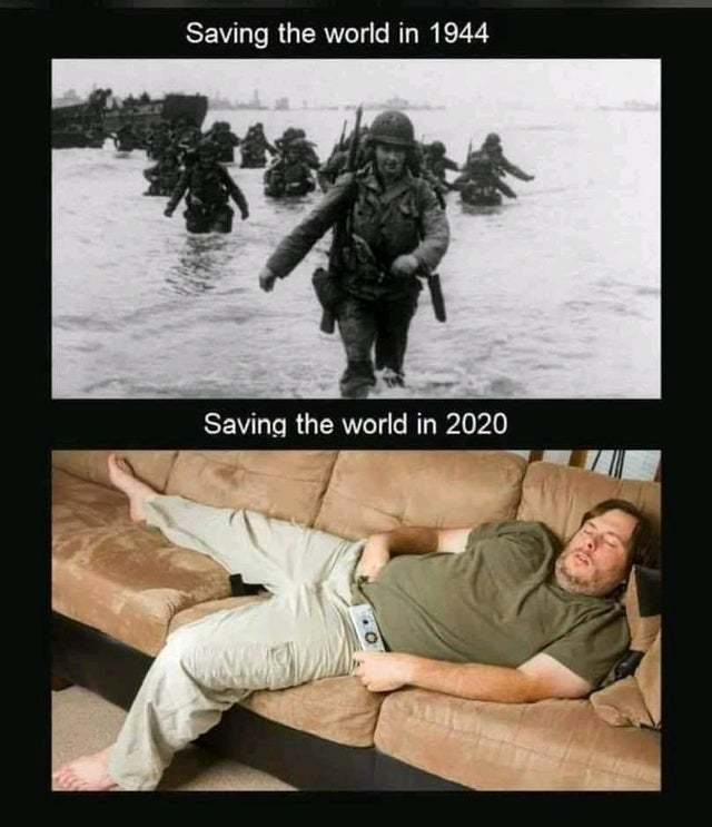 Saving the world in 1944 and 2020 - Humor, The photo, Vital