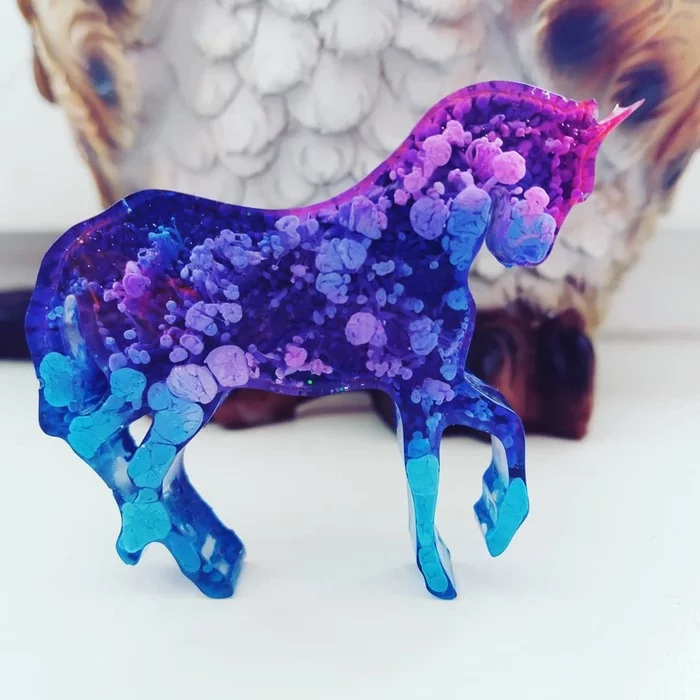 Just a unicorn - My, Epoxy resin, Handmade, Unicorn