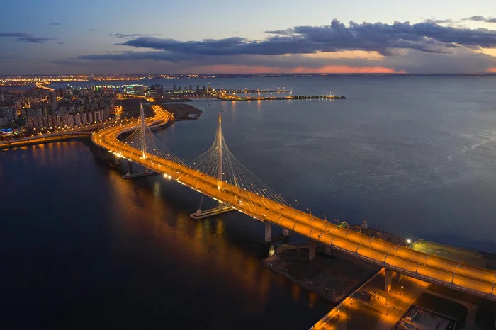 Bridge - Saint Petersburg, Bridge, Zsd, Aerial photography