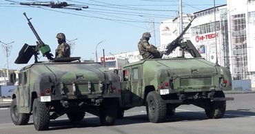 Military equipment introduced into Chisinau to fight coronavirus - Kishinev, Moldova, Coronavirus, Hummer, Military equipment