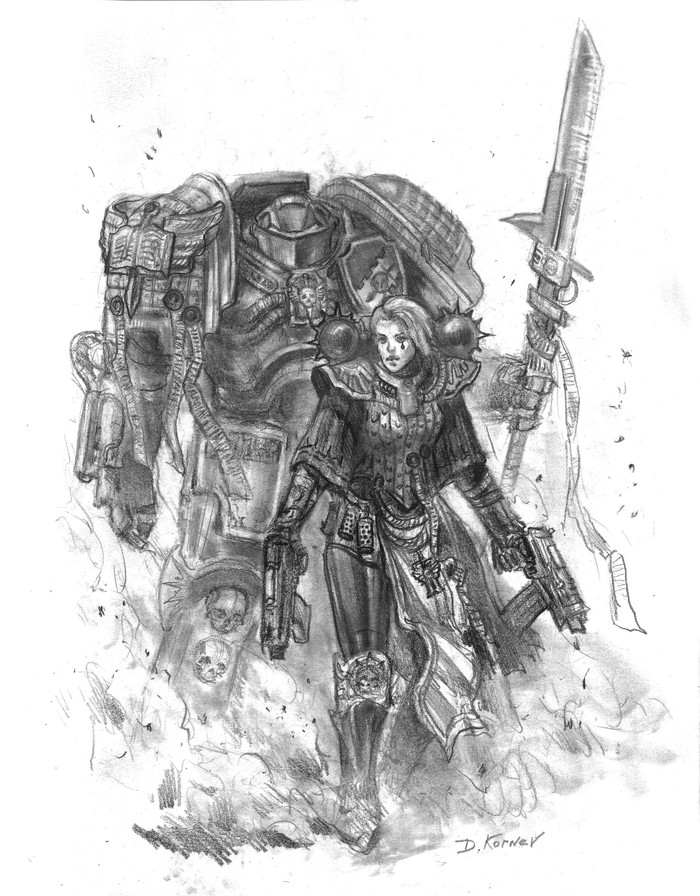 Sister & Knight Warhammer 40k, Wh Art, Adepta Sororitas, Grey Knights