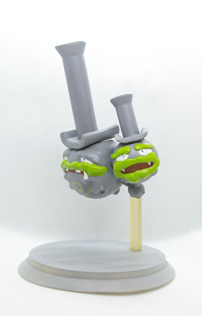 Weezing Galarian figurine - My, Pokemon, 3D печать, Figurines, Longpost, Weezing Galarian