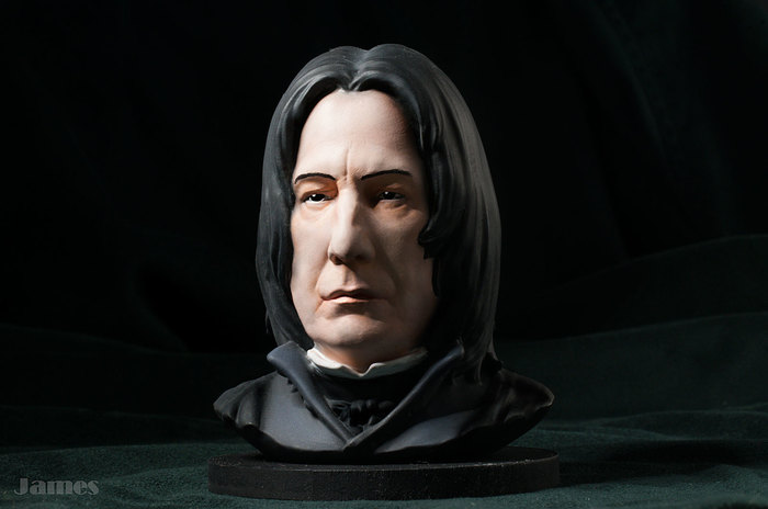 Severus Snape, scale 1/3 - My, Severus Snape, Alan Rickman, Harry Potter, Miniature, Photopolymer printing, 3D печать, Video, Longpost