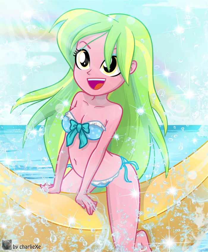 Enjoy in paradise! - My Little Pony, Equestria Girls, Lemon Zest, Charliexe, MLP Edge, Купальник