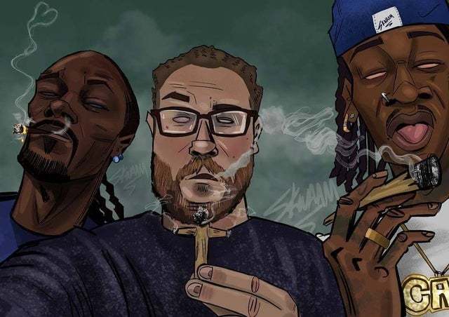 Four stoners looking at each other - Reddit, Stoner, Snoop dogg, Grass
