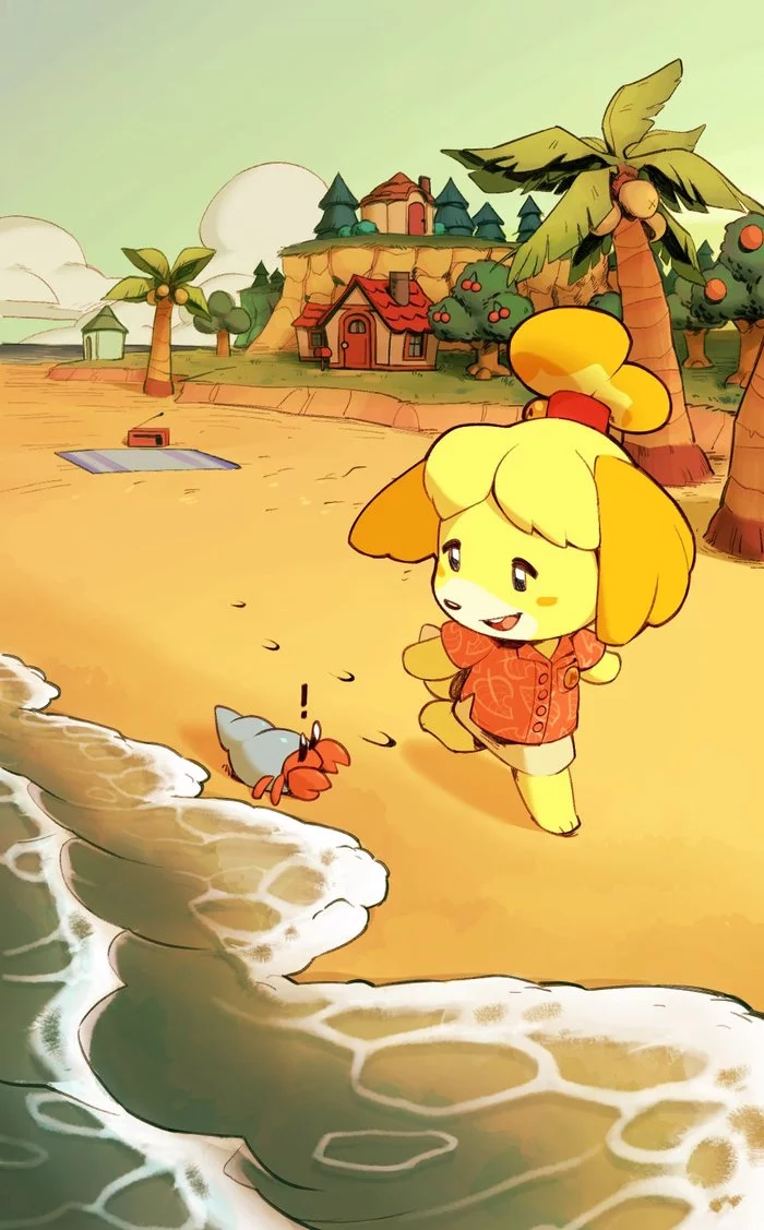 Isabelle - Animal Crossing, Isabelle, Игры, Арт