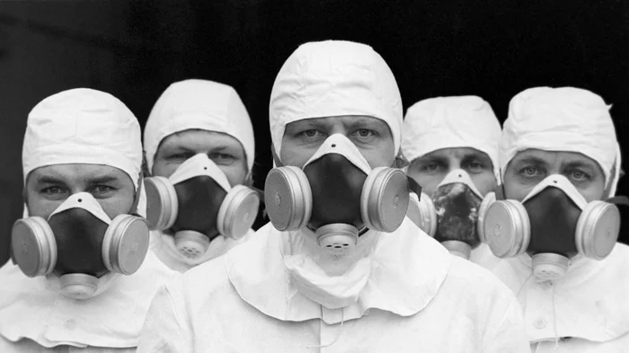 Liquidators in reactor hall No. 3 at the Chernobyl nuclear power plant - Chernobyl, Liquidators, The photo, the USSR