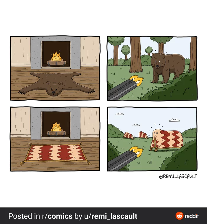 Hunting for the carpet - Comics, The Bears, Live Carpet, Reddit, Remi lascault