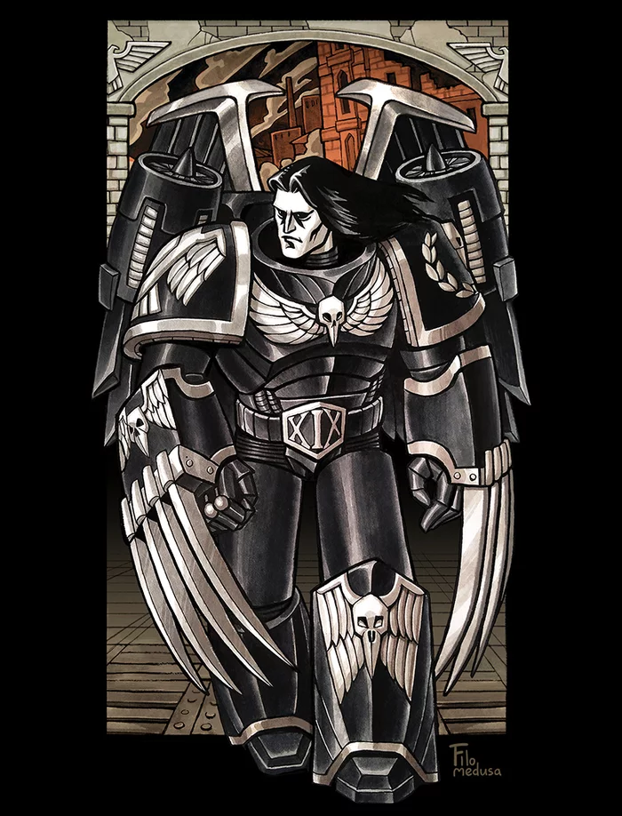 Corvus Corax wishes you a pleasant quarantine and asks you not to be naughty - My, Warhammer 40k, Wh Art, Primarchs, Corvus Corax